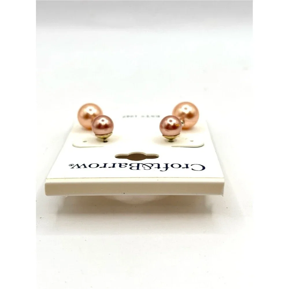Croft & Barrow Gold-Tone Hoop, Twisted Drop and Rose Pearl Earring Bundle